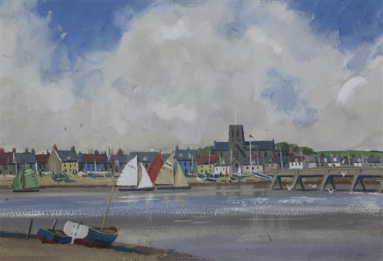 W.J. Quartermain 1859 Shoreham By Sea Churches and other local views largest approx. 21 x 27cm, unframed